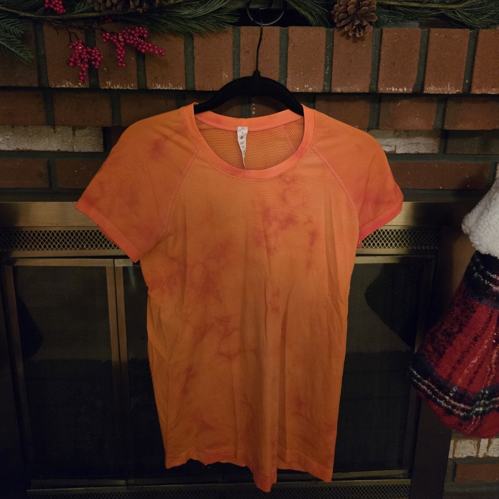 Lululemon Swiftly Tech Orange Tie Dye Tee